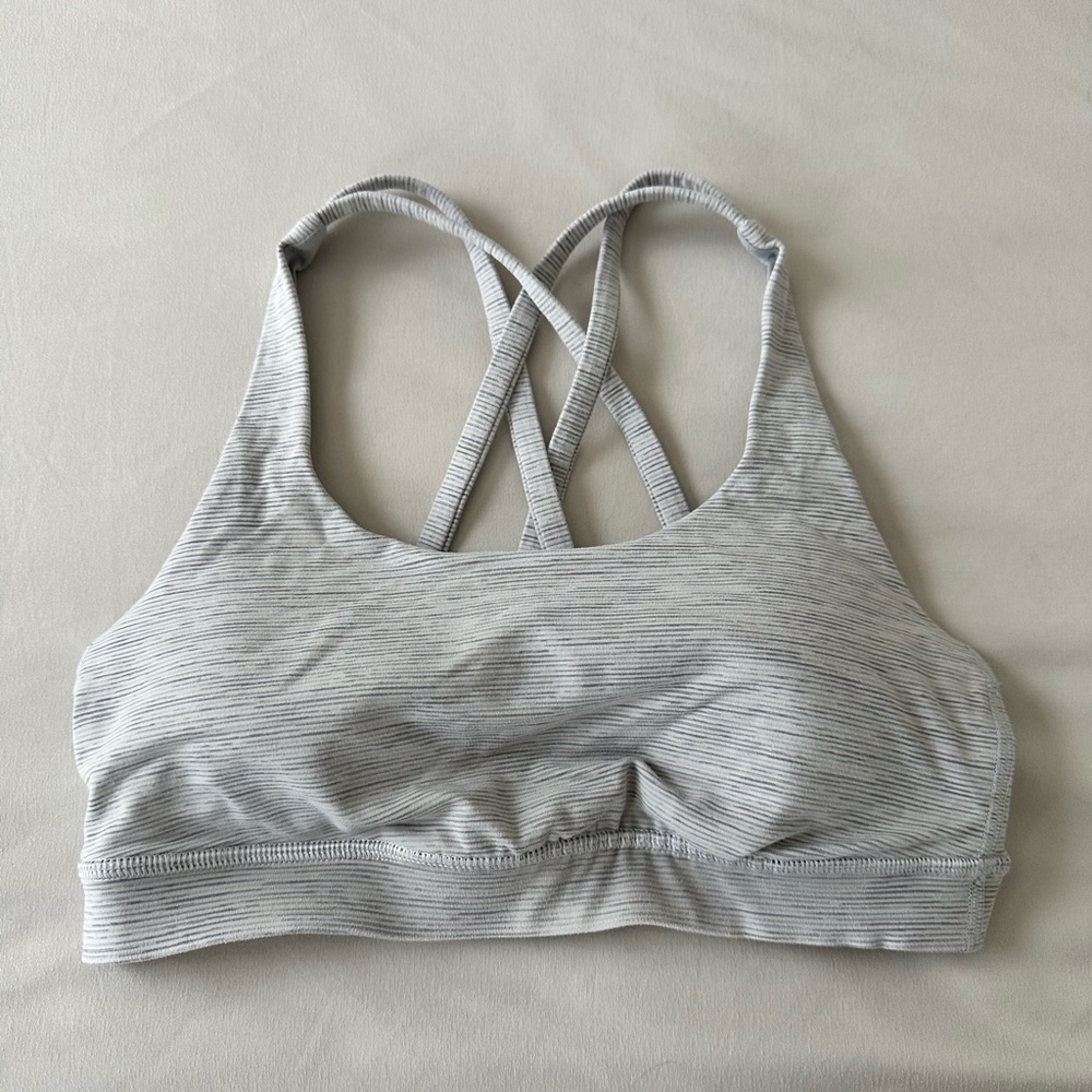 Lululemon Athletica Gray Sports Bra with Criss-Cross Straps